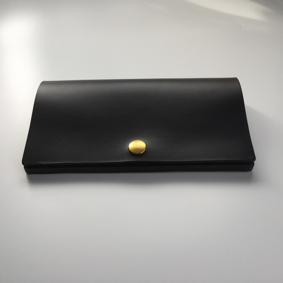 クロムエクセル　長財布　アメリカレザー　真鍮ホック 