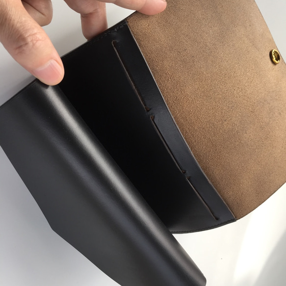 クロムエクセル　長財布　アメリカレザー　真鍮ホック 