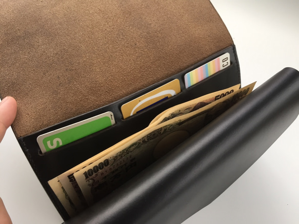 クロムエクセル　長財布　アメリカレザー　真鍮ホック 