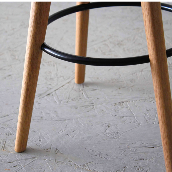 ハイスツール　（MOOTHシリーズ）/当店限定/ふるさと納税返礼品/北海道産ナラ材/モダン/デザイン/おしゃれ/木製 