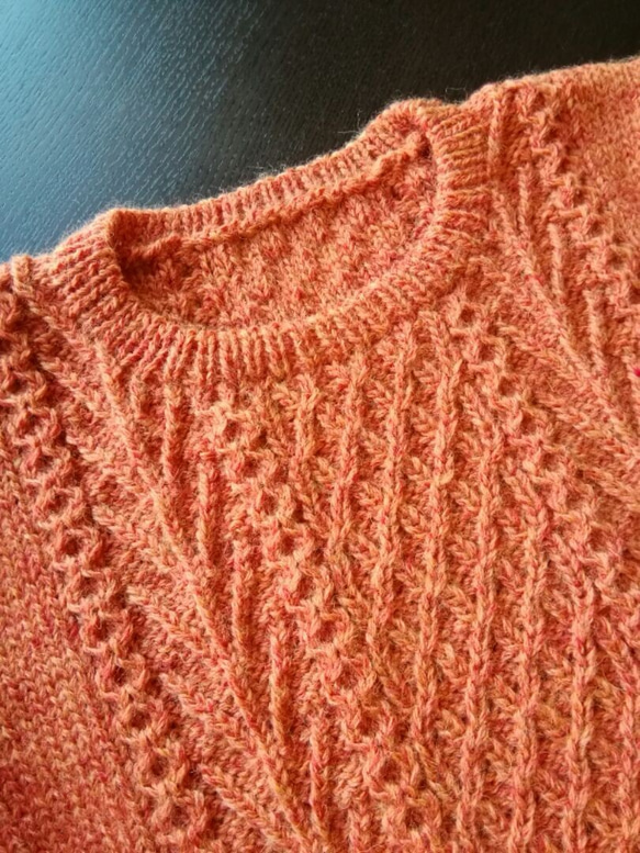 　アラン模様の手編みセーター 5枚目の画像
