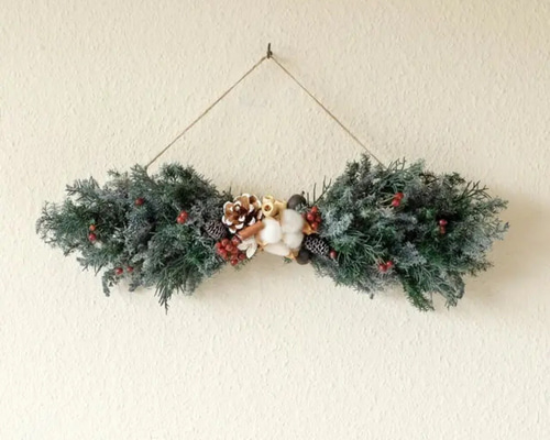 専用　クリスマス　スワッグ　レッド　2点 竜舌さま 専用 クリスマス リボンスワッグ 90センチ