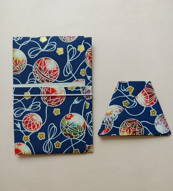 手毬　ギフトカード、富士山型硬貨入れ２種3枚　カスタマイズOK　和紙.水引 5枚目の画像