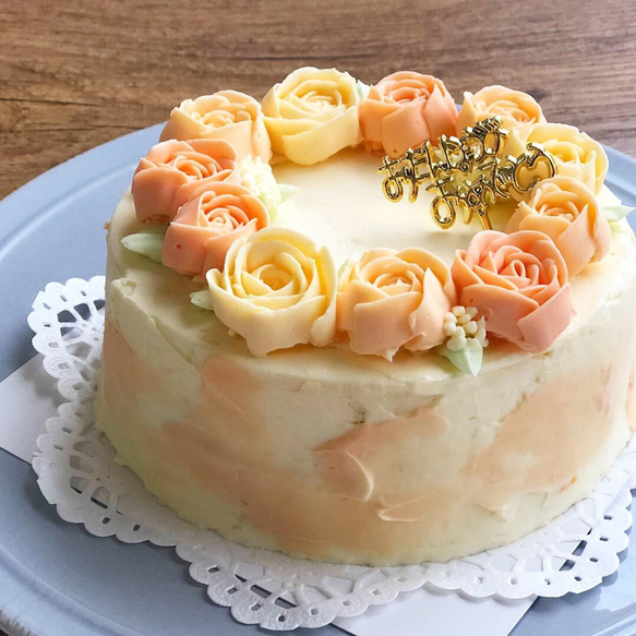 フラワーケーキ＊花かんむり　 1枚目の画像