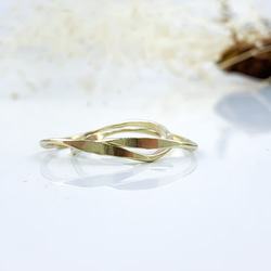 Brass Ring     1.2mm  ２連 アクセントリング （真鍮） 4枚目の画像