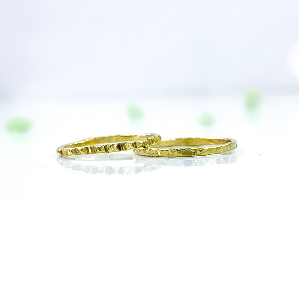 【2本セット】選べるデザイン　Brass Ring     1.2mm  （真鍮） 5枚目の画像