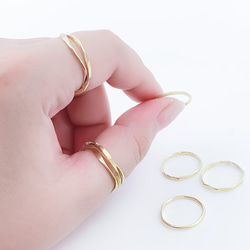 【5本セット】選べるデザイン　Brass Ring　1.2mm （真鍮） 5枚目の画像