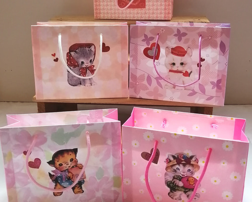 No.20ハート【Cよこ】ミニ紙袋5枚￥500（送料無料）ハンドメイド
