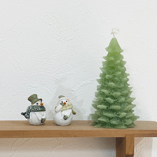 再…販 シンプル くすみカラーのツリーキャンドル …パラフィン ソイ