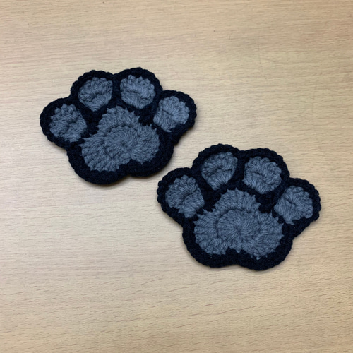 犬猫 足跡 肉球コースター（同色2枚セット） コースター shoshoroom