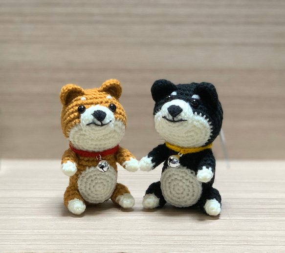 お座り柴犬(豆柴) 編みぐるみ ぬいぐるみ shoshoroom 通販 9310117