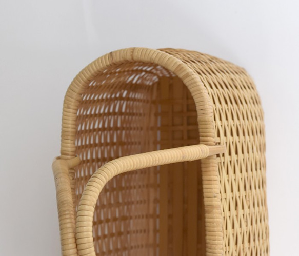 竹かごバッグ　買い物かご　マルシェカゴバッグ　職人手作りの日本製 4枚目の画像
