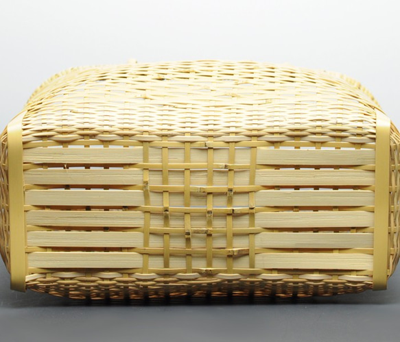 竹かごバッグ　買い物かご　マルシェカゴバッグ　職人手作りの日本製 5枚目の画像