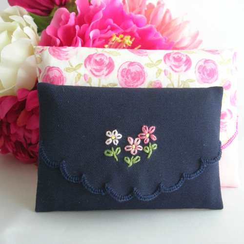 専用　刺繍　ポケットテッシュケース　ハンドメイド♪ 刺繍入りポケットティッシュケースを作ってみた！ | my hobby is