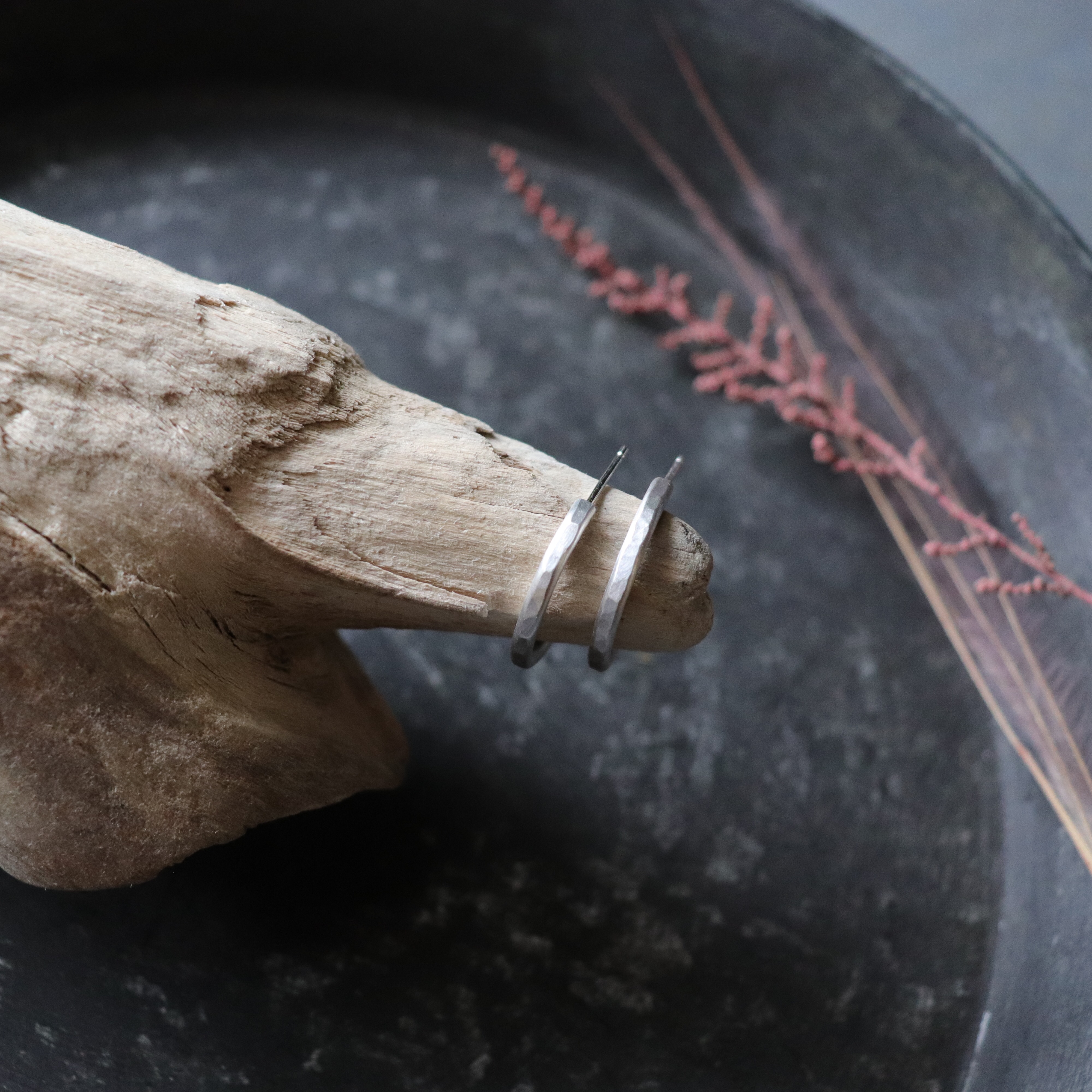 【2.0Mつちめ×silver×両耳用】フープピアス/ユニセックスピアス/メンズピアス/受注制作