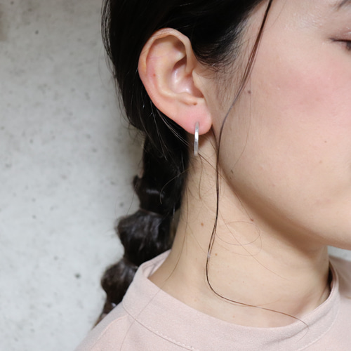 2.0Mつちめ×silver×両耳用】フープピアス/ユニセックスピアス