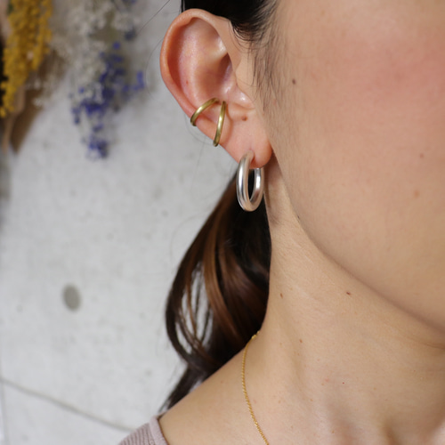 アンドゥムルメステール ピアス イヤリング フープピアス シルバー