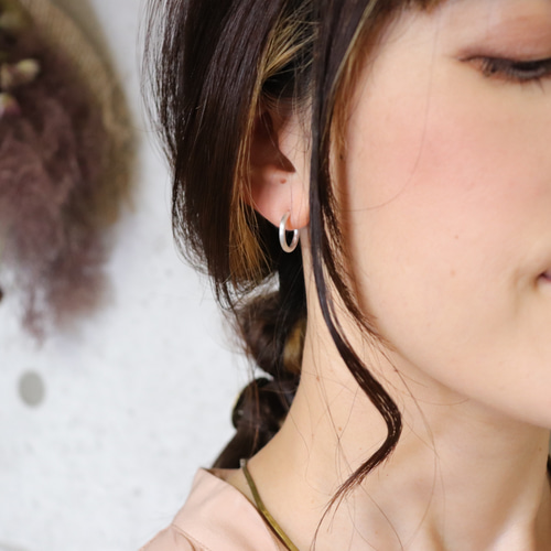 2.0S silver×両耳用 】フープピアス/ユニセックスピアス/メンズ