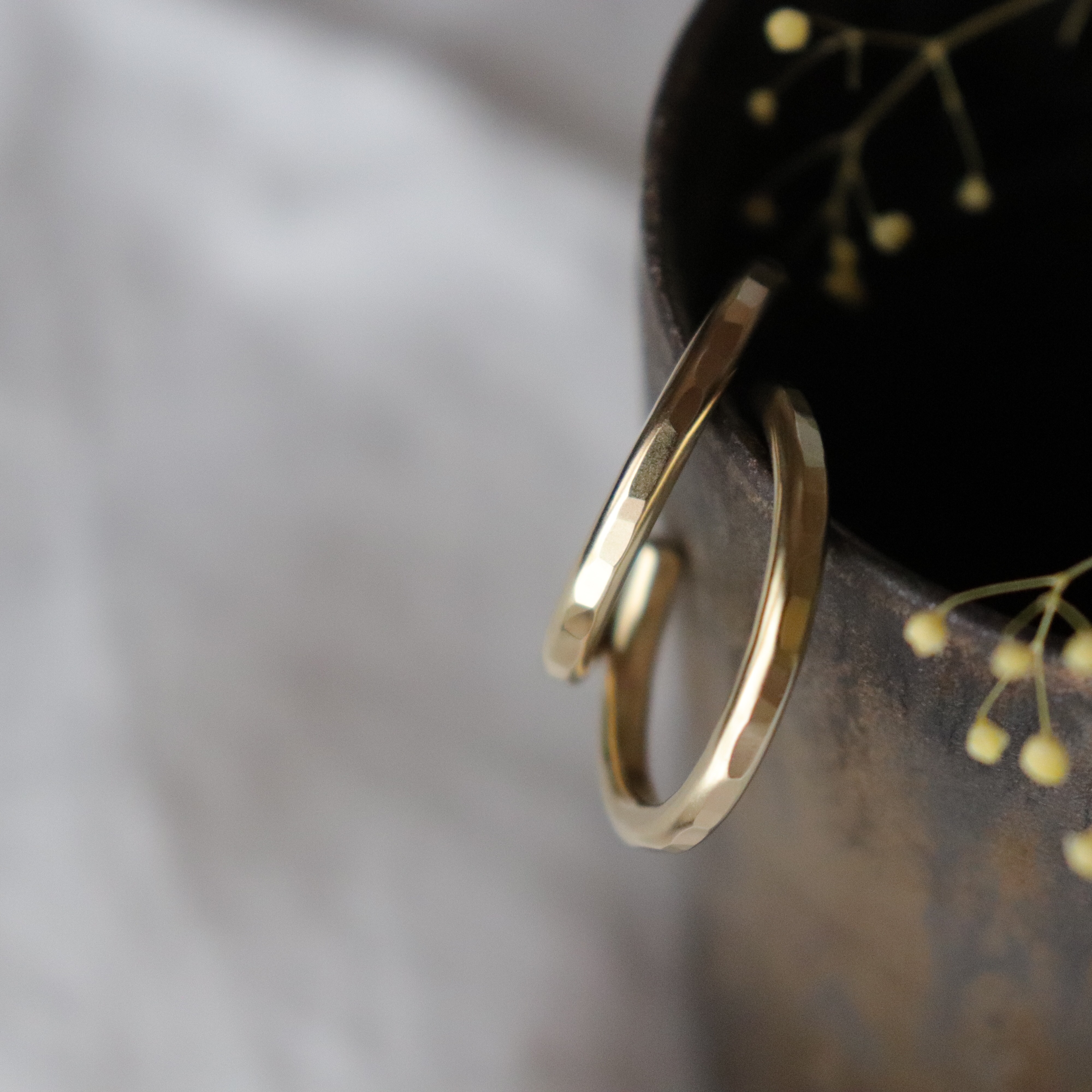 freckle.【3.0L×つちめ×真鍮×両耳用 】フープピアス