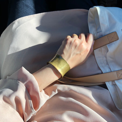 【kubire くびれ】3.0 ワイドバングル /幅30㎜ / 内反り/ 真鍮 13枚目の画像