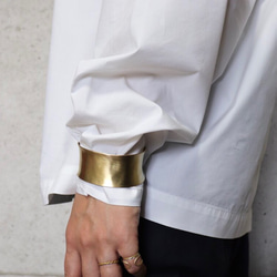 【kubire くびれ】3.0 ワイドバングル /幅30㎜ / 内反り/ 真鍮 20枚目の画像