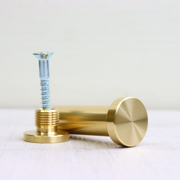 職人直送 真鍮 壁 フック 壁掛けフック ハンガーフック 壁取り付け コート 上着 鞄 おしゃれ ゴールド (平型) 2枚目の画像