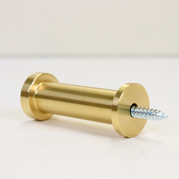 職人直送 真鍮 壁 フック 壁掛けフック ハンガーフック 壁取り付け コート 上着 鞄 おしゃれ ゴールド (平型) 5枚目の画像