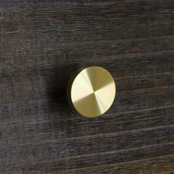 工匠直送黃銅黃銅拉手旋鈕旋鈕抽屜門門廚房櫥櫃時尚金色Φ25扁型 第5張的照片