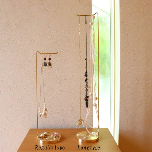 職人直送】真鍮 アクセサリースタンド ジュエリー ネックレス スタンド