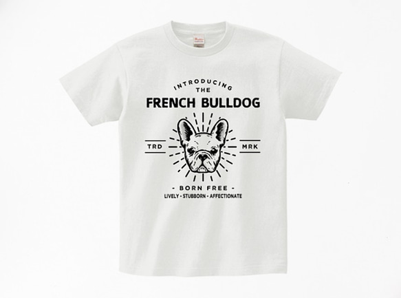 ◎新色追加◎ フレンチブルドッグのヴィンテージ柄Tシャツ