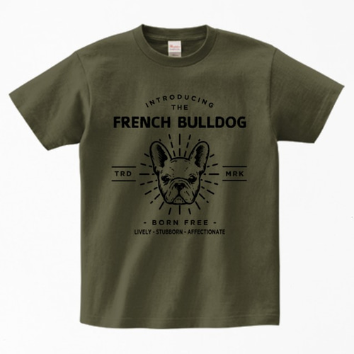 ◎新色追加◎ フレンチブルドッグのヴィンテージ柄Tシャツ
