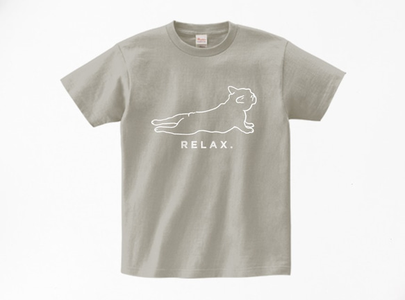 フレンチブルドッグ　Tシャツ ◎新色追加◎ フレンチブルドッグのシンプルなリラックスTシャツ