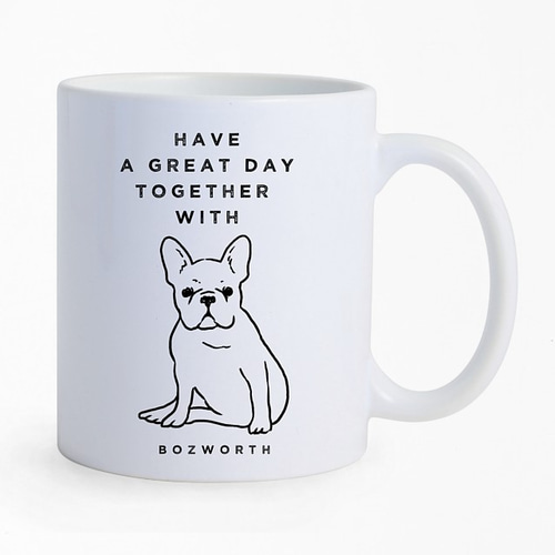 名入れ無料☆フレンチブルドッグのシンプルマグカップ マグカップ