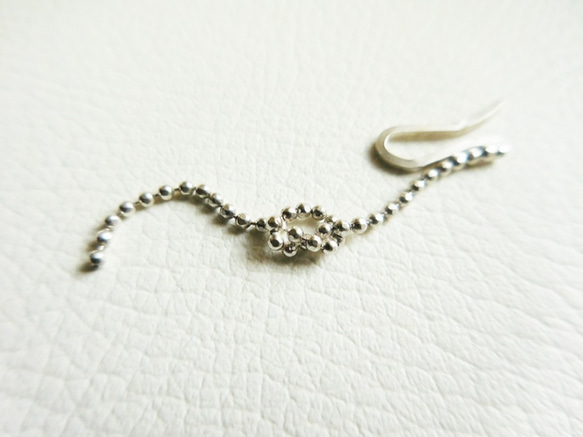 結び目シルバー925ボールチェーンクリップ MUSUBIME Silver Ball Chain Clip 4枚目の画像