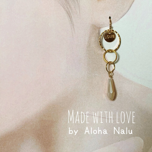 しずく型ビーズと3連フープのピアス ピアス（その他） Aloha Nalu 