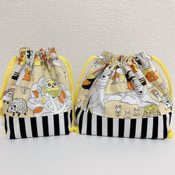 hikage★弁当袋セット　コップ袋　 ハンドメイド ハンドメイド 動物園柄、お弁当袋＆コップ袋(ᵔᴥᵔ) その他入園