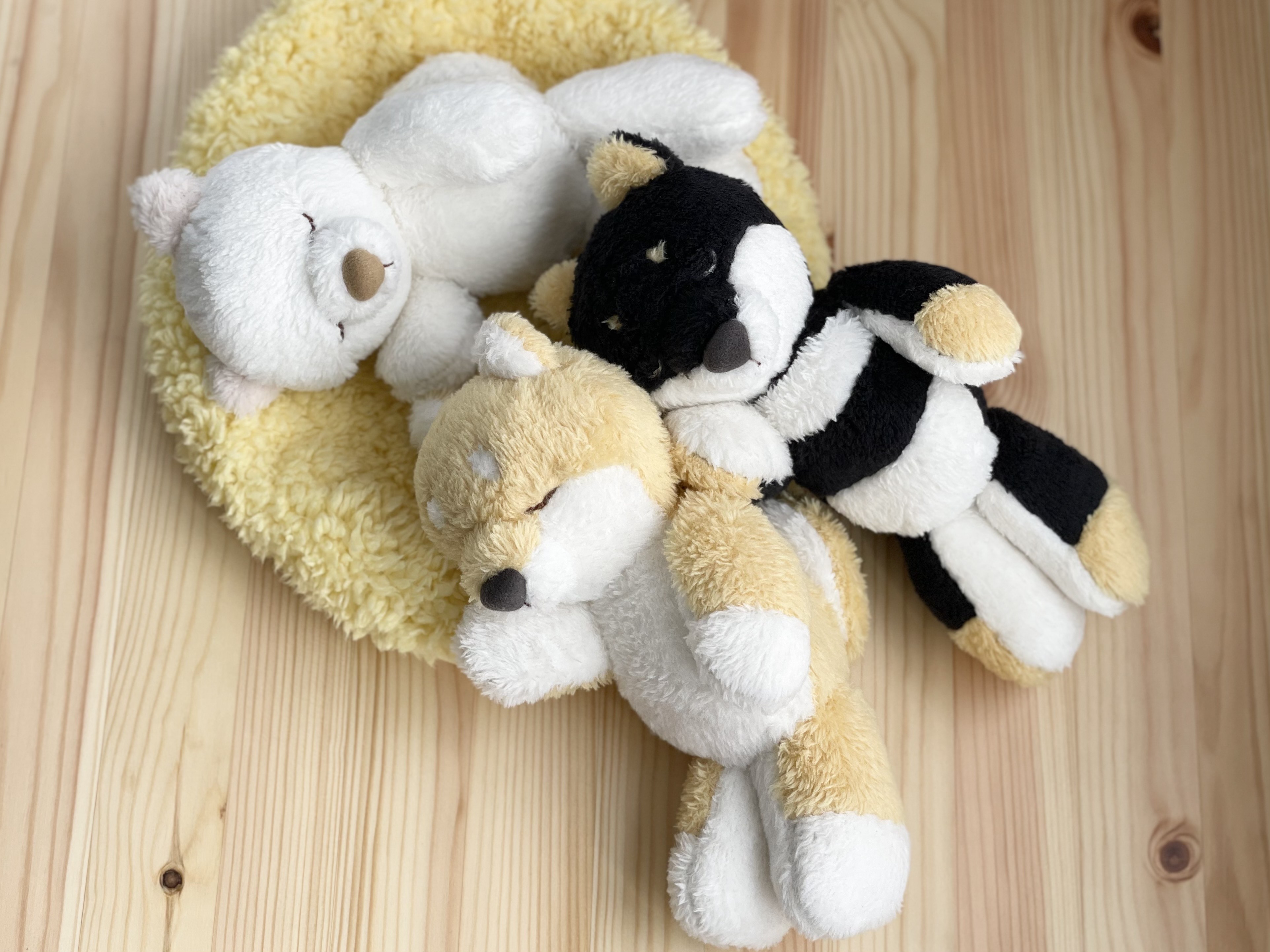 柴犬とぬいぐるみパネル生地　ハンドメイド