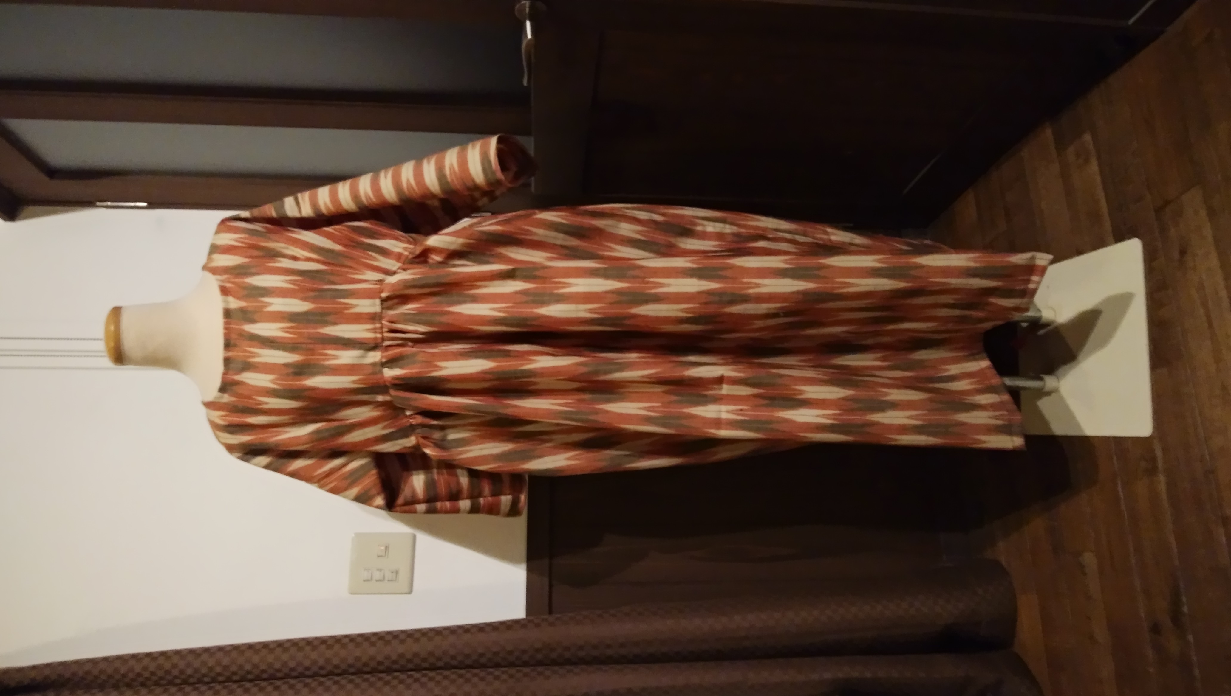 着物リメイク　矢絣ワンピース