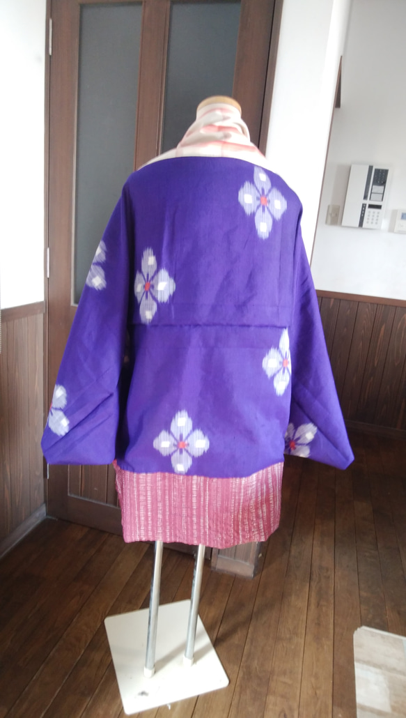 着物リメイク　紫色のマーガレット 4枚目の画像