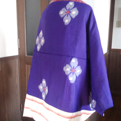 着物リメイク　紫色のマーガレット 5枚目の画像