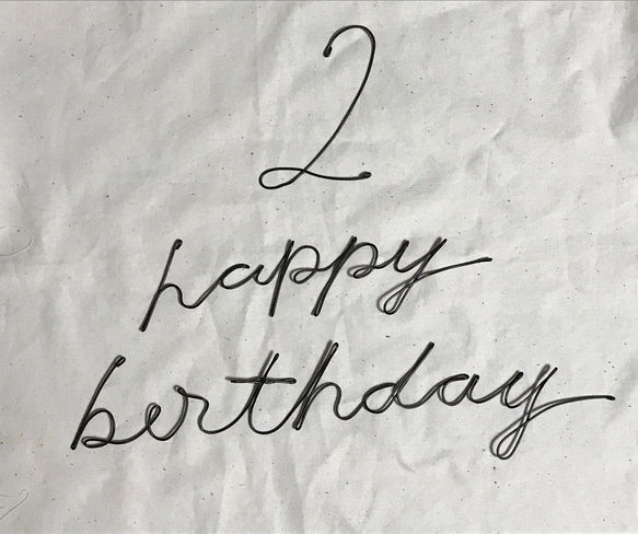 Happybirthday！2歳✩ワイヤークラフトレタリングお誕生日photo 雑貨 