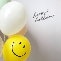 《フォント②》happy birthday♥ワイヤークラフトレタリング/レターバナー 2枚目の画像