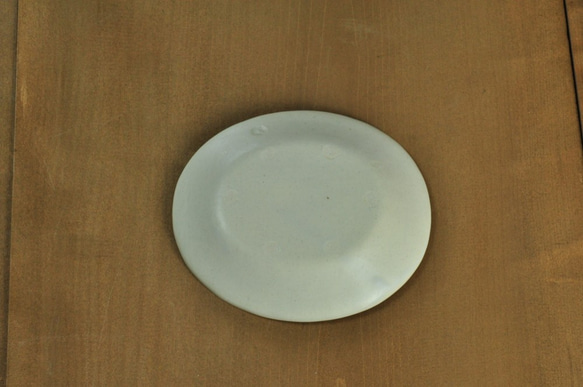 楕円5寸皿／白 4枚目の画像