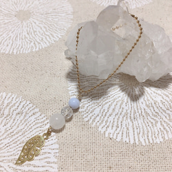 ♡天然石お守りストラップ♡『アクアマリンときらきらハート