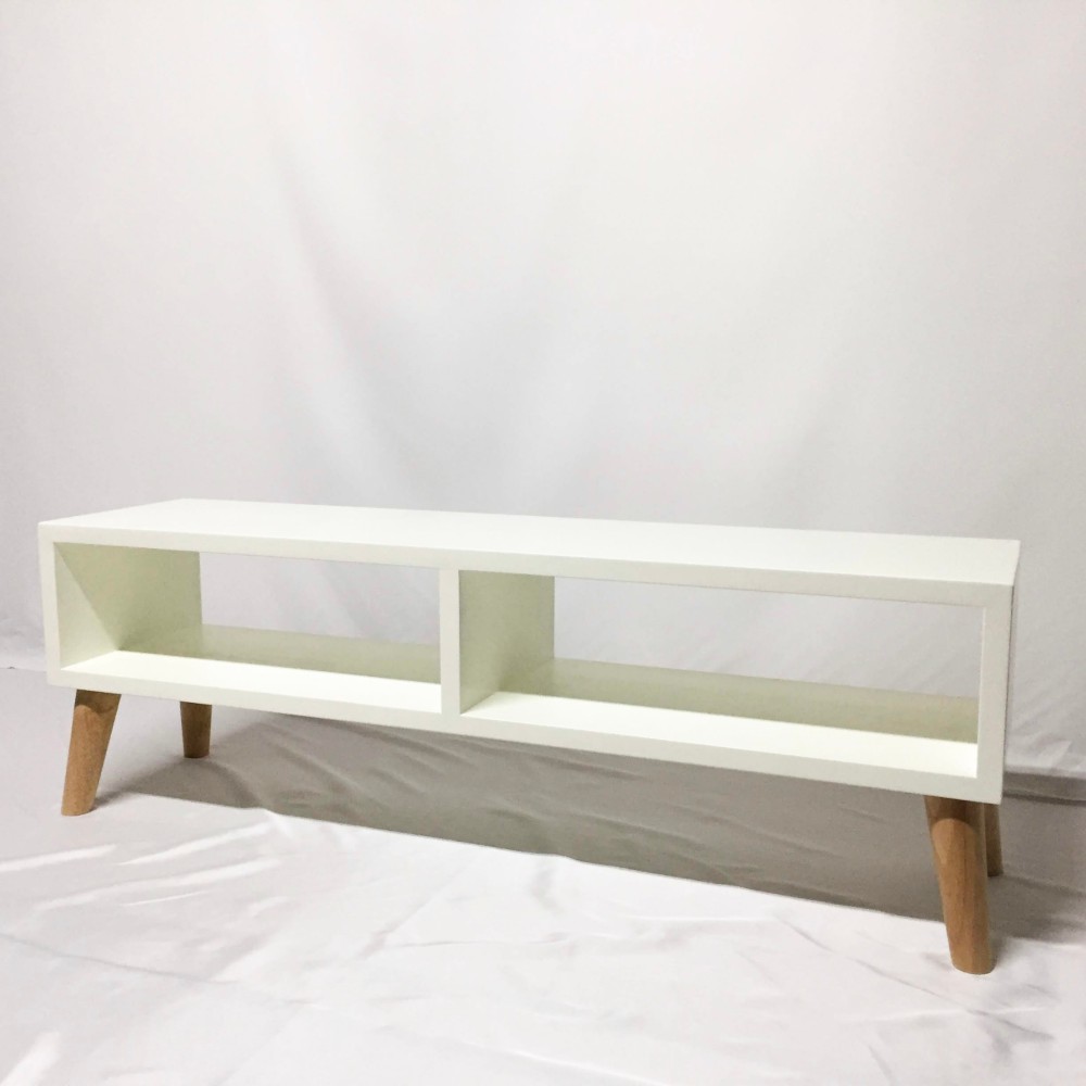 オーダーメイド 職人手作り ローボード テレビ台 白家具 北欧モダン モノトーン おうち時間 天然木 収納 無垢材 LR