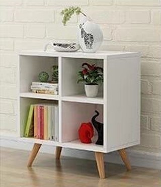 オーダーメイド 職人手作り キャビネット オープンシェルフ 収納棚 本棚 白家具 北欧モダン 無垢材 おうち時間 LR