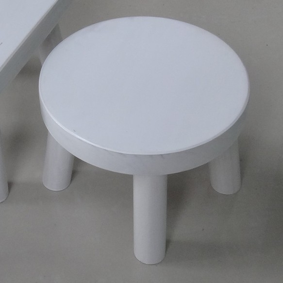 オーダーメイド 職人手作り スツール 椅子 チェア ホワイト 白家具 おしゃれ 北欧モダン サイズオーダー可 家具 2枚目の画像