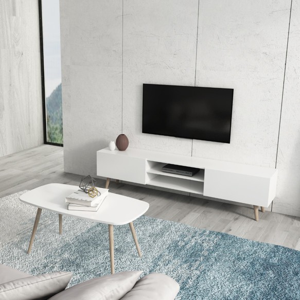 オーダーメイド 職人手作り ローボード テレビ台 テレビボード 白家具 