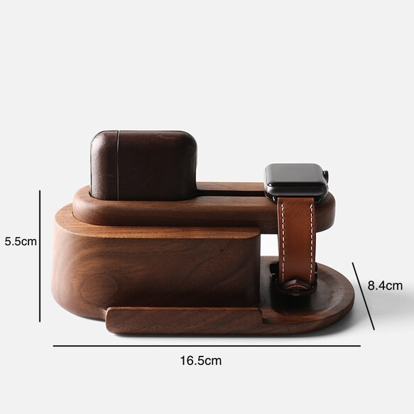 受注生産 職人手作り アップルウォッチ 充電スタンド iPhoneスタンド テレワーク おうち時間 無垢材 天然木 LR 
