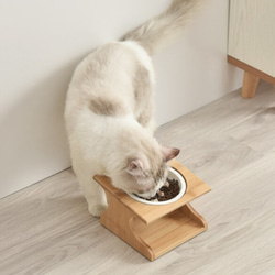 受注生産 職人手作り 木製餌台 ペット餌入れ キャット用トレー 猫家具